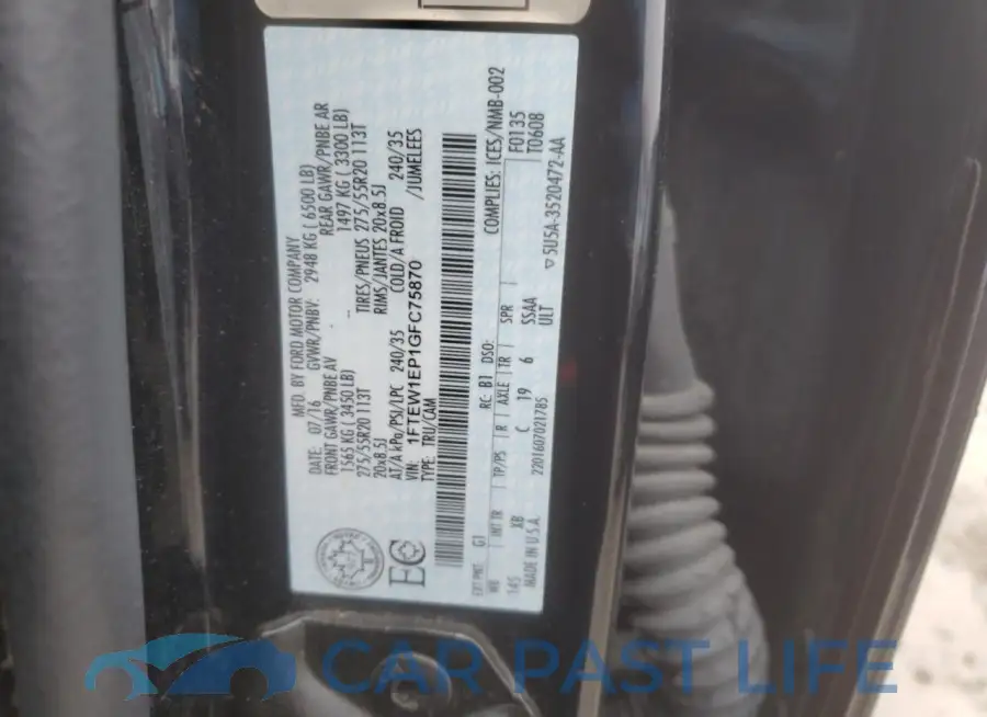 1FTEW1EP1GFC75870# 12
