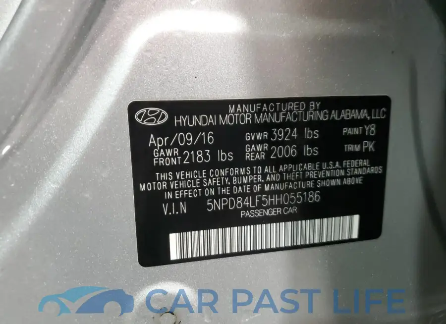 5NPD84LF5HH055186# 12