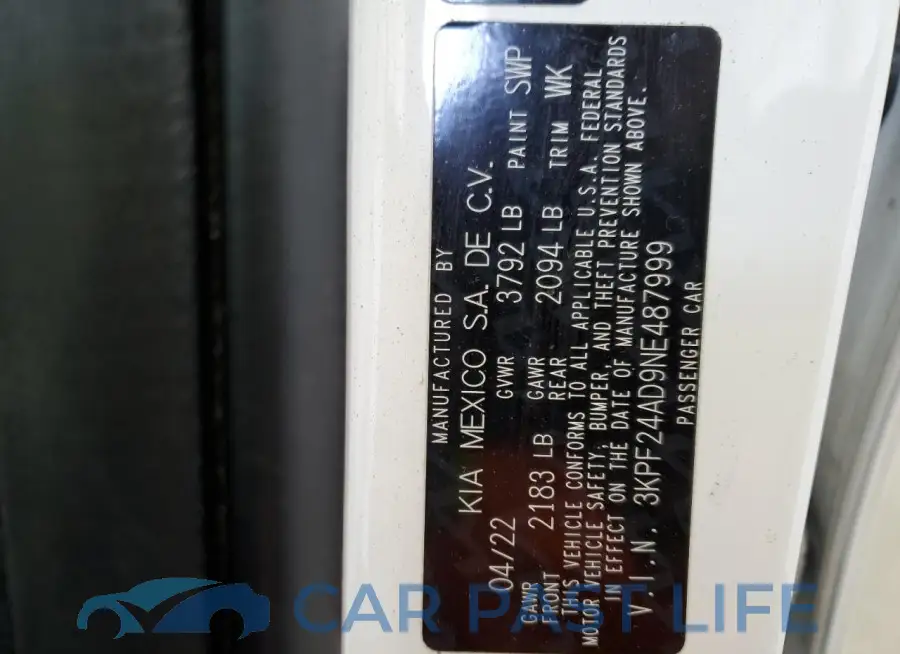 3KPF24AD9NE487999# 13