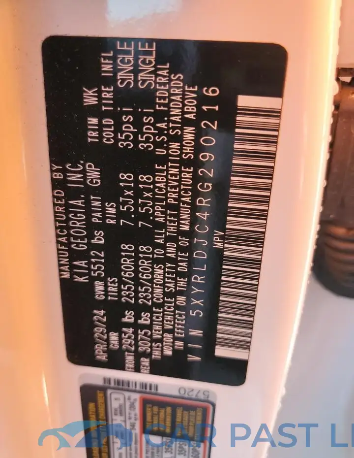 5XYRLDJC4RG290216# 13