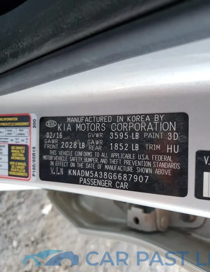 KNADM5A38G6687907# 12