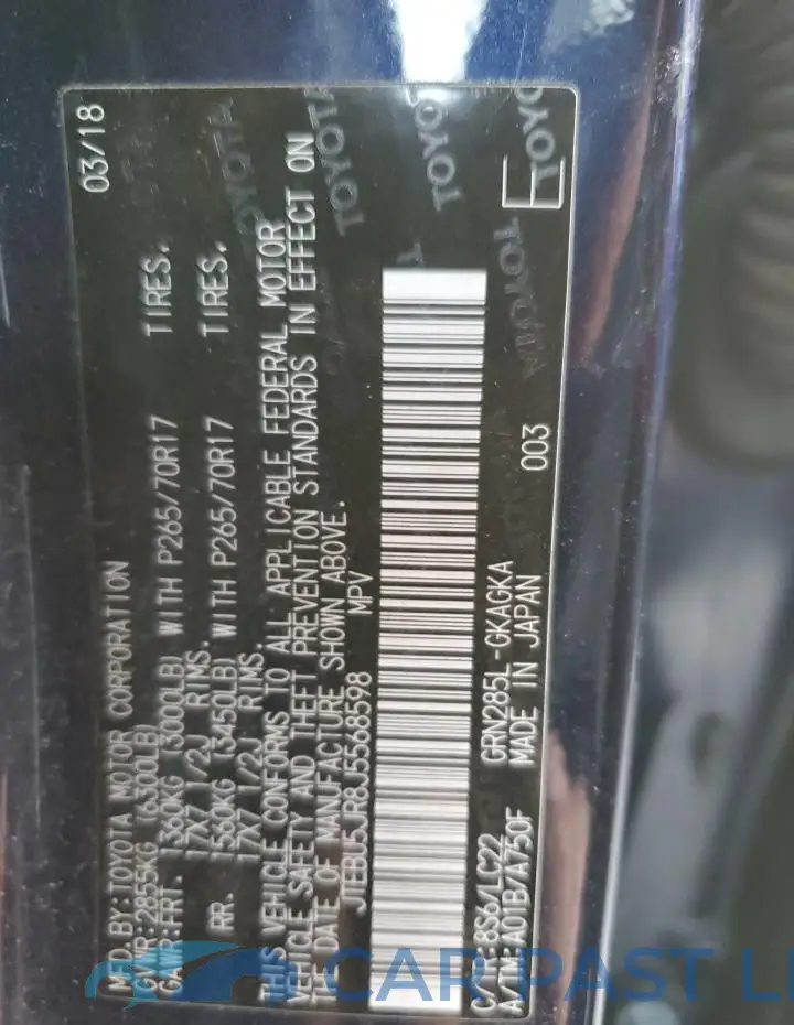 JTEBU5JR8J5568598# 13
