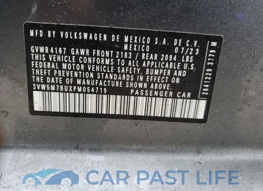 3VW5M7BUXPM054719# 12