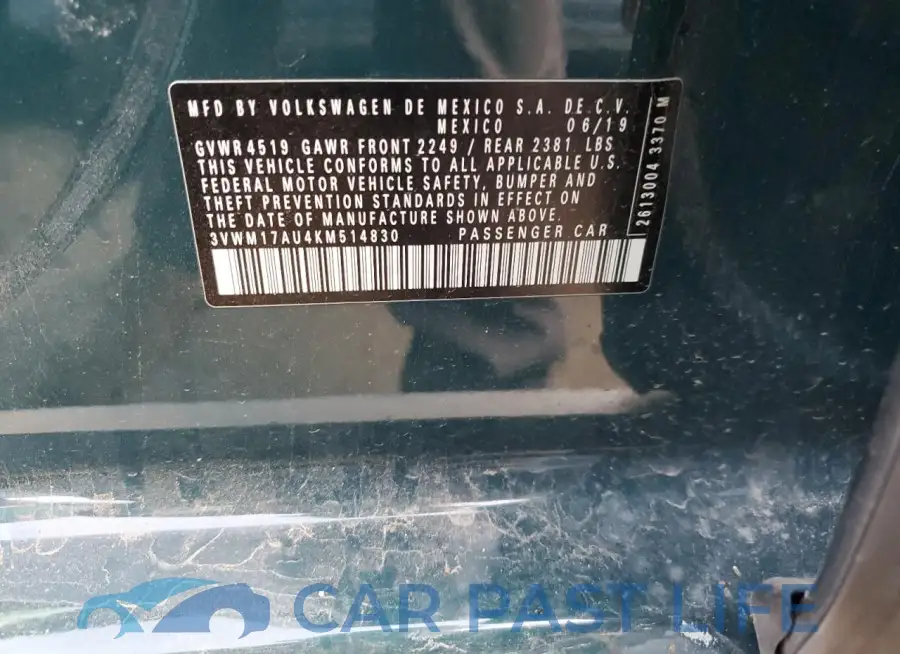 3VWM17AU4KM514830# 13