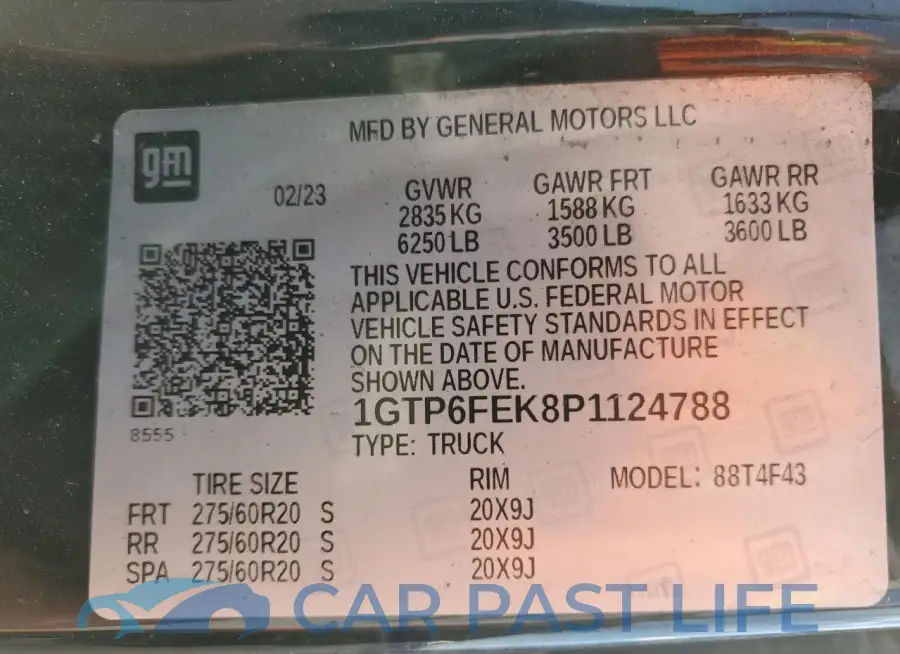 1GTP6FEK8P1124788# 12