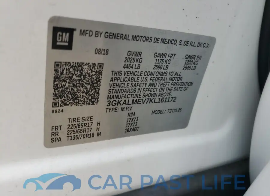 3GKALMEV7KL161172# 13