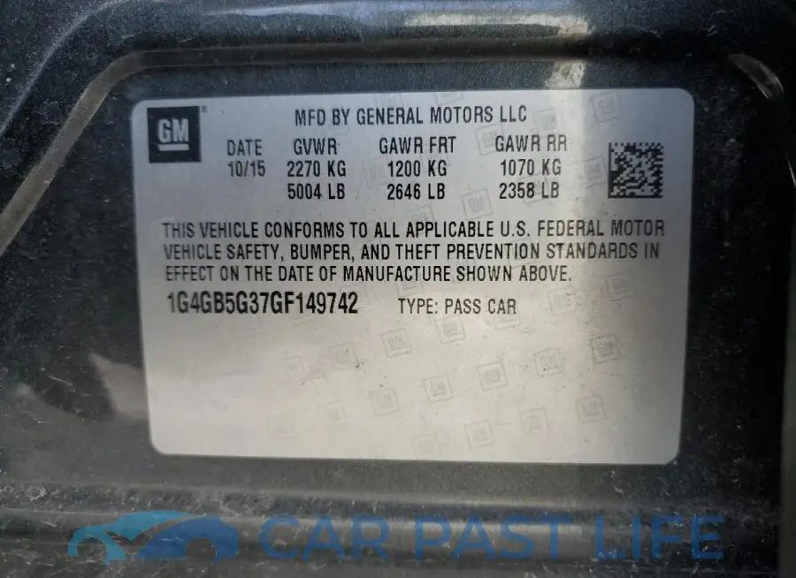 1G4GB5G37GF149742# 12