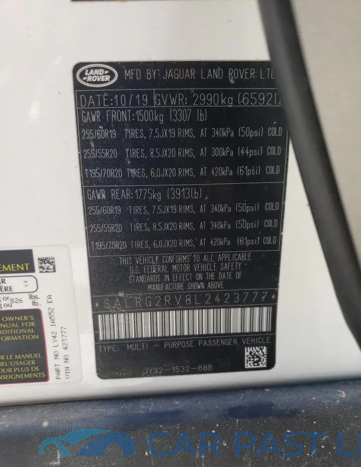 SALRG2RV8L2423777# 12