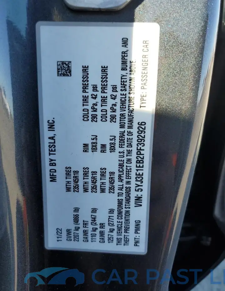 5YJ3E1EB2PF392926# 13