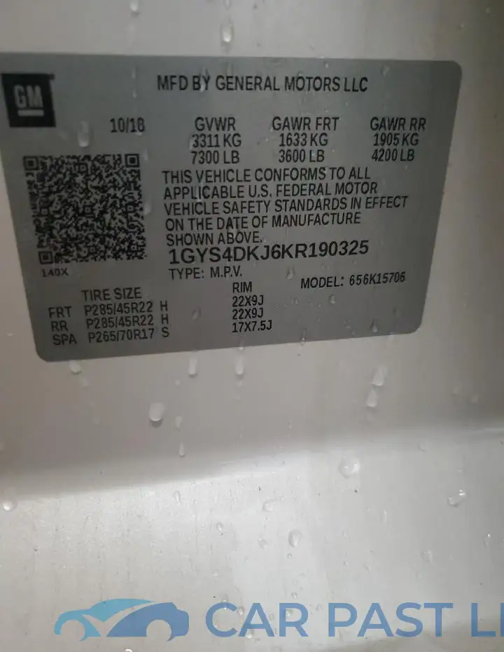 1GYS4DKJ6KR190325# 13