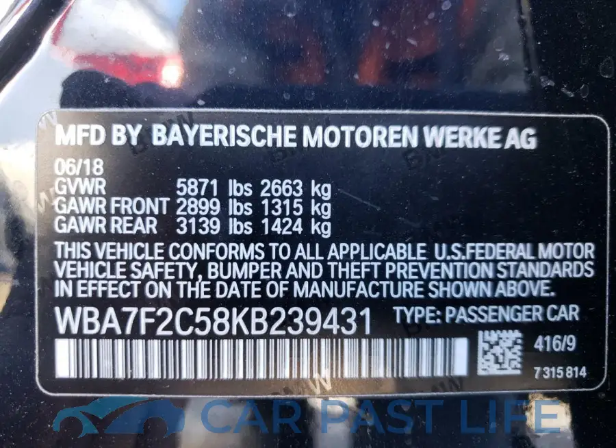 WBA7F2C58KB239431# 13