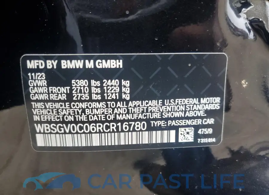 WBSGV0C06RCR16780# 12