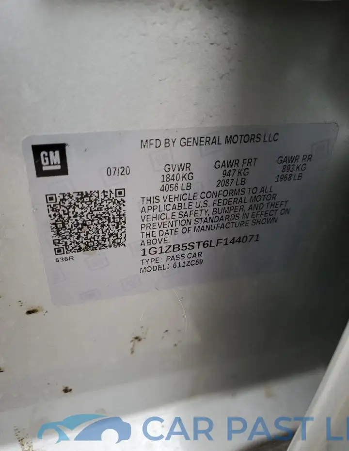 1G1ZB5ST6LF144071# 12