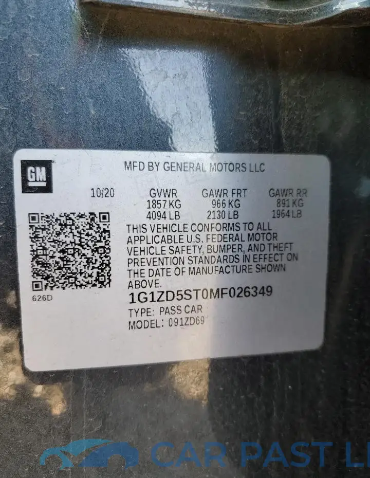 1G1ZD5ST0MF026349# 12