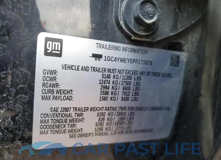 1GC4YMEY5PF173875# 12