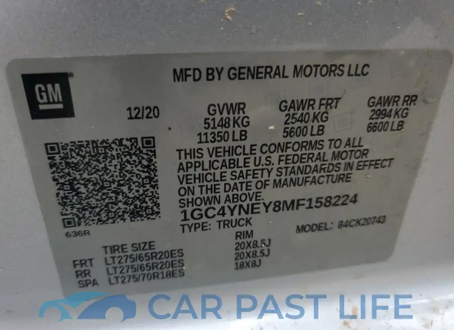 1GC4YNEY8MF158224# 12
