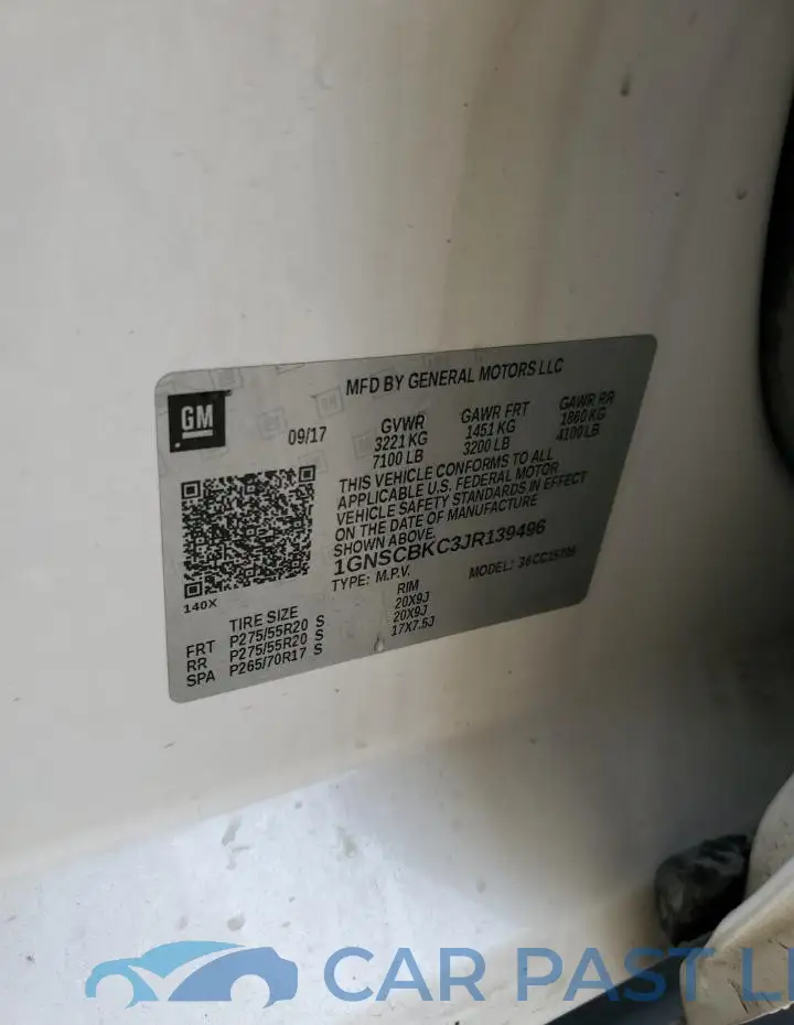 1GNSCBKC3JR139496# 13