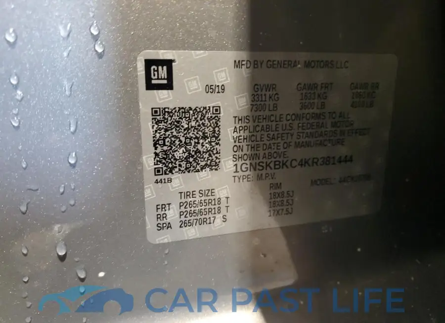 1GNSKBKC4KR381444# 13
