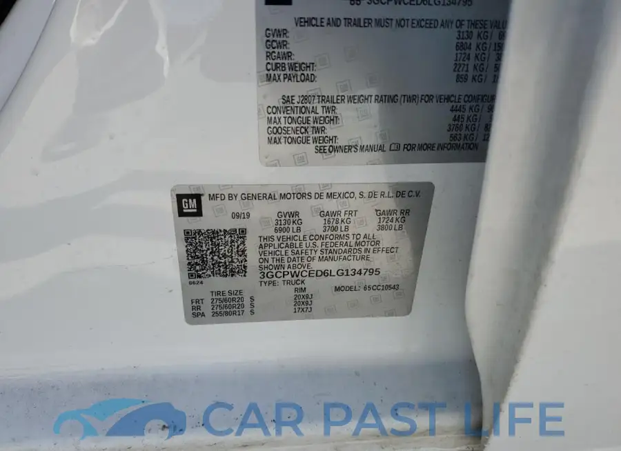 3GCPWCED6LG134795# 13