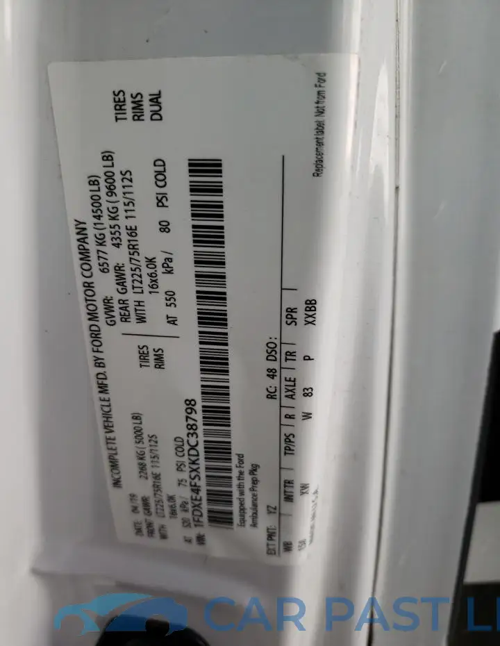1FDXE4FSXKDC38798# 10