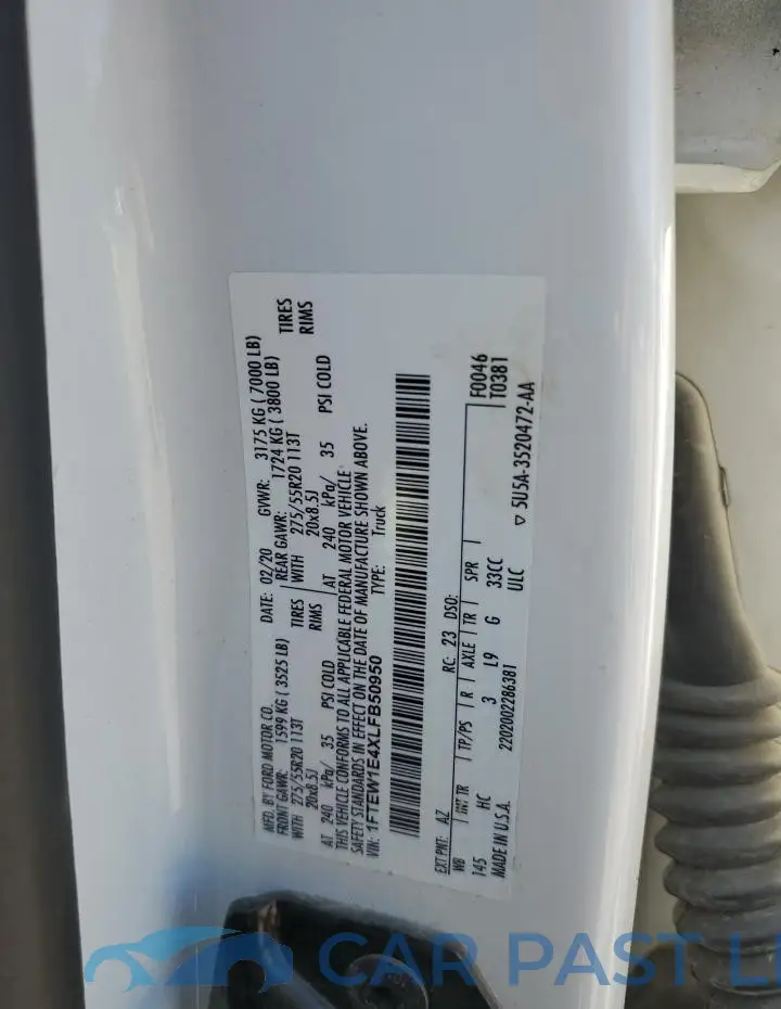 1FTEW1E4XLFB50950# 12