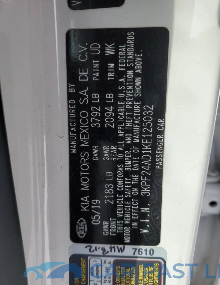 3KPF24AD1KE125032# 12