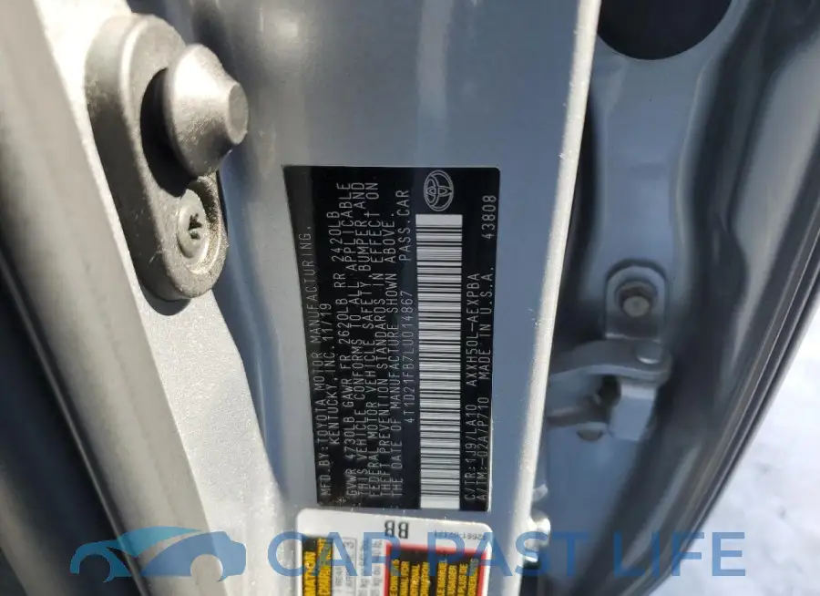 4T1D21FB7LU014867# 12