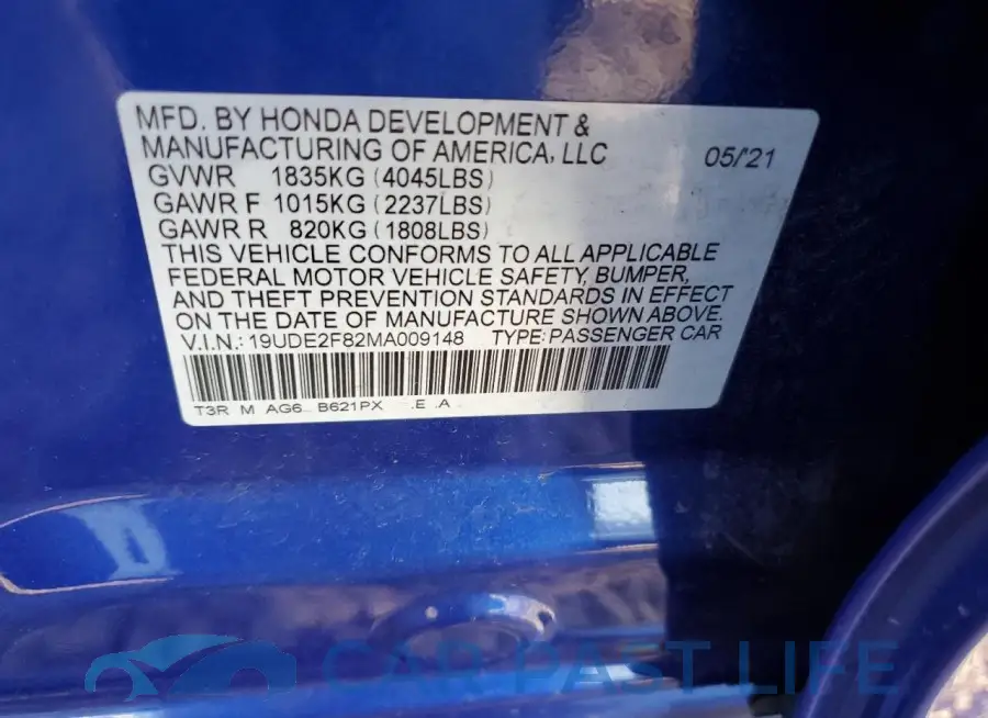 19UDE2F82MA009148# 13
