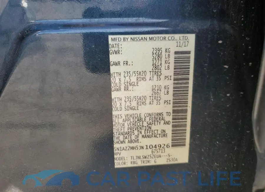 5N1AZ2MH5JN104926# 14