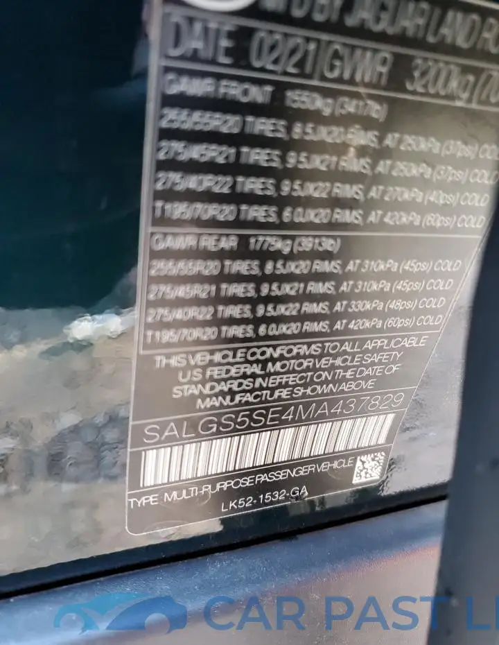 SALGS5SE4MA437829# 13