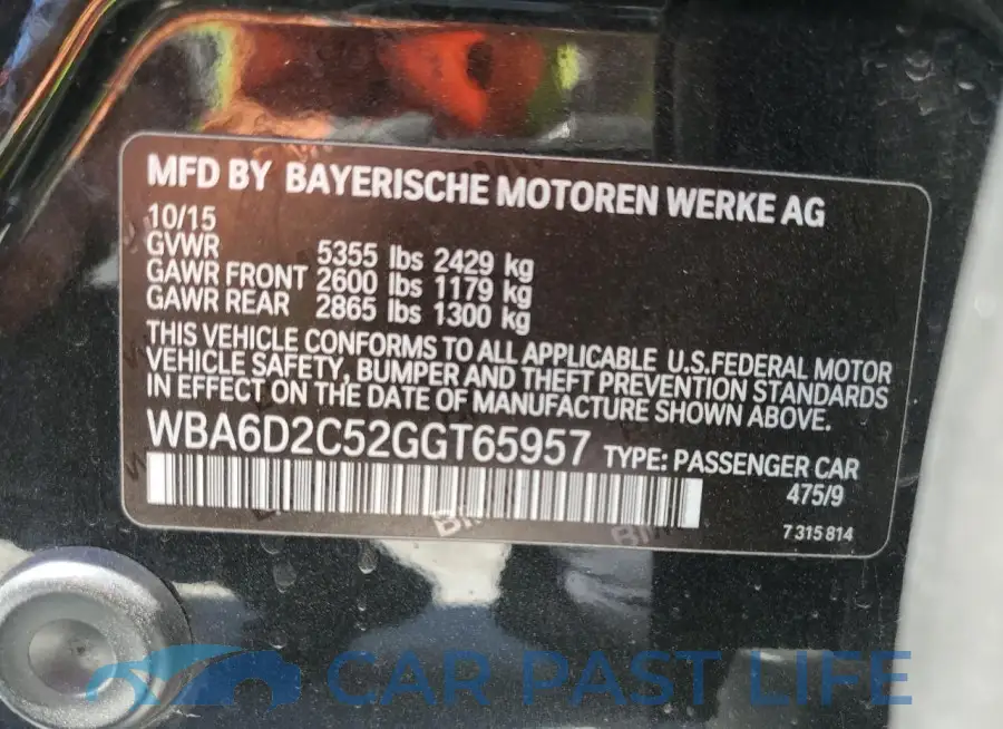 WBA6D2C52GGT65957# 12