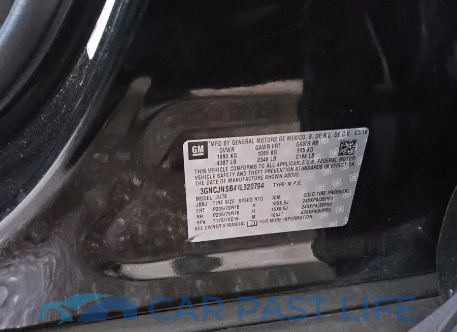 3GNCJNSB4JL320794# 13