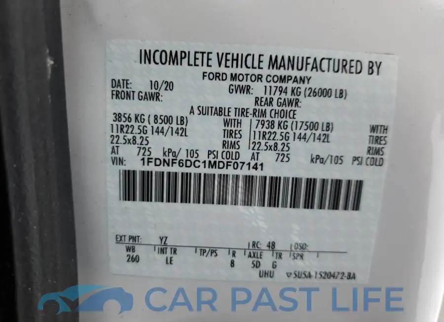 1FDNF6DC1MDF07141# 12