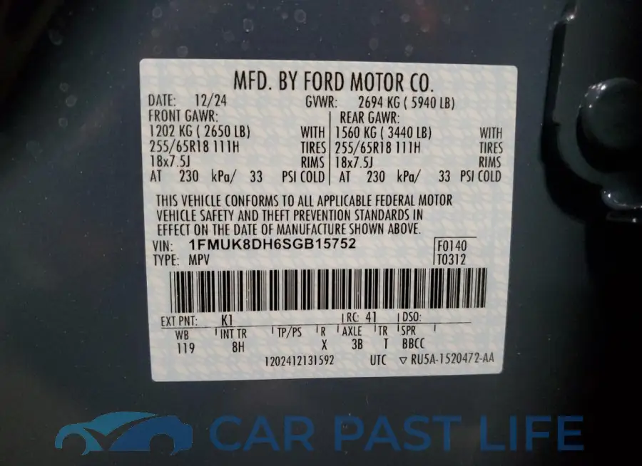 1FMUK8DH6SGB15752# 13