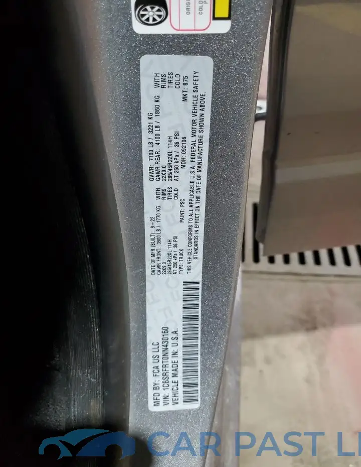 1C6SRFRT0NN430160# 12