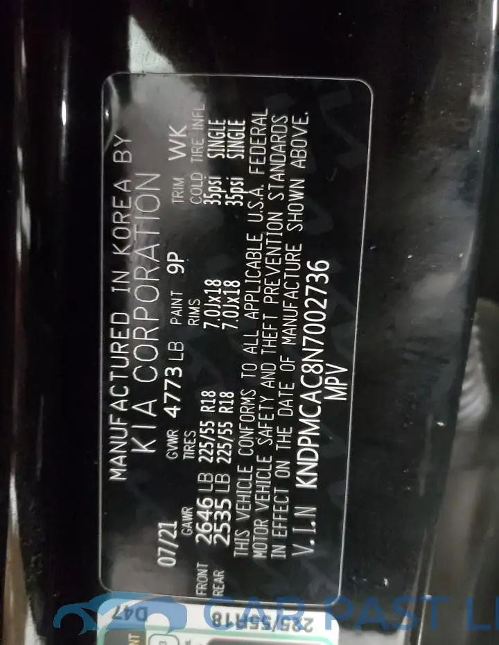 KNDPMCAC8N7002736# 13