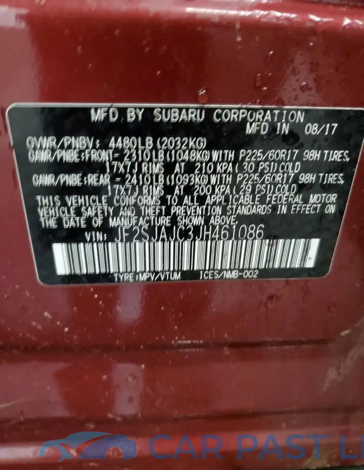 JF2SJAJC3JH461086# 14