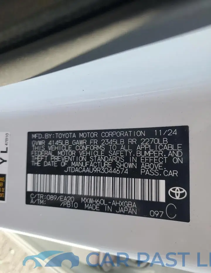 JTDACAAU9R3044674# 12