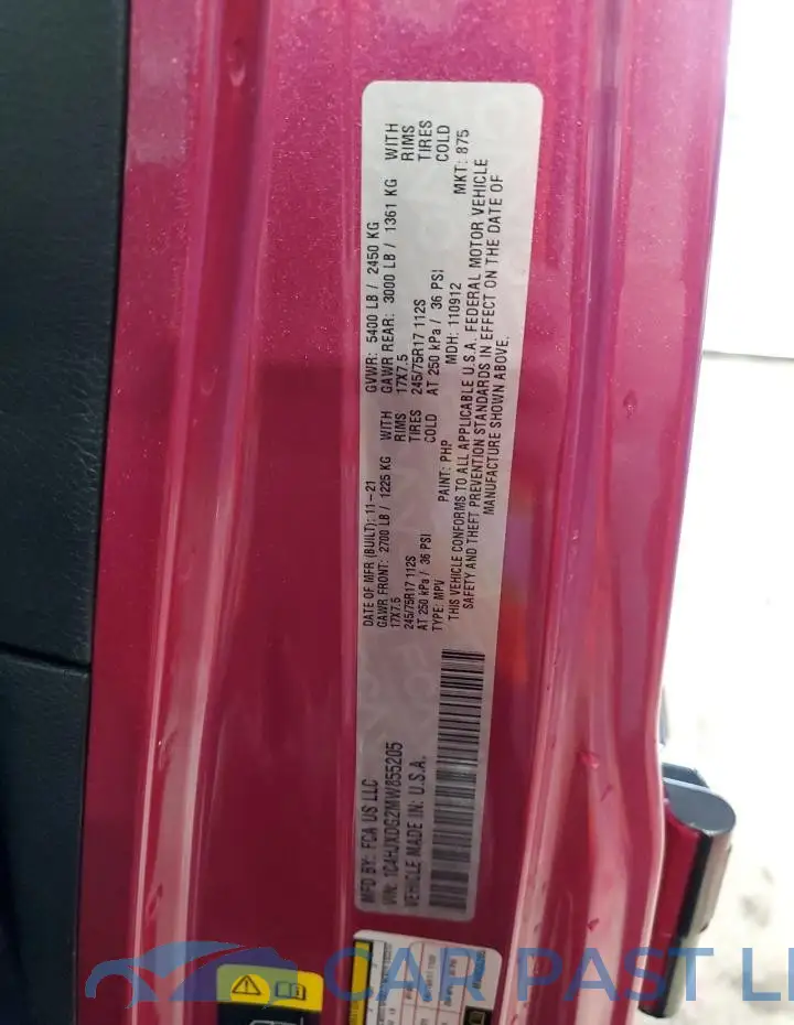 1C4HJXDG2MW855205# 13