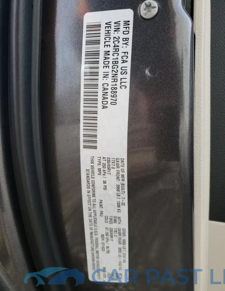 2C4RC1BG2NR188970# 13