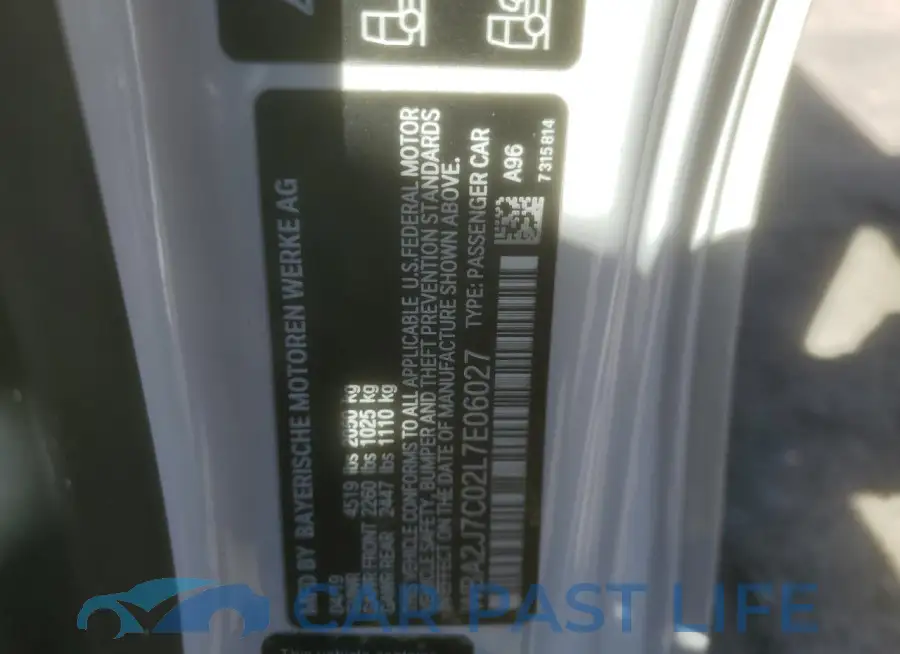 WBA2J7C02L7E06027# 13