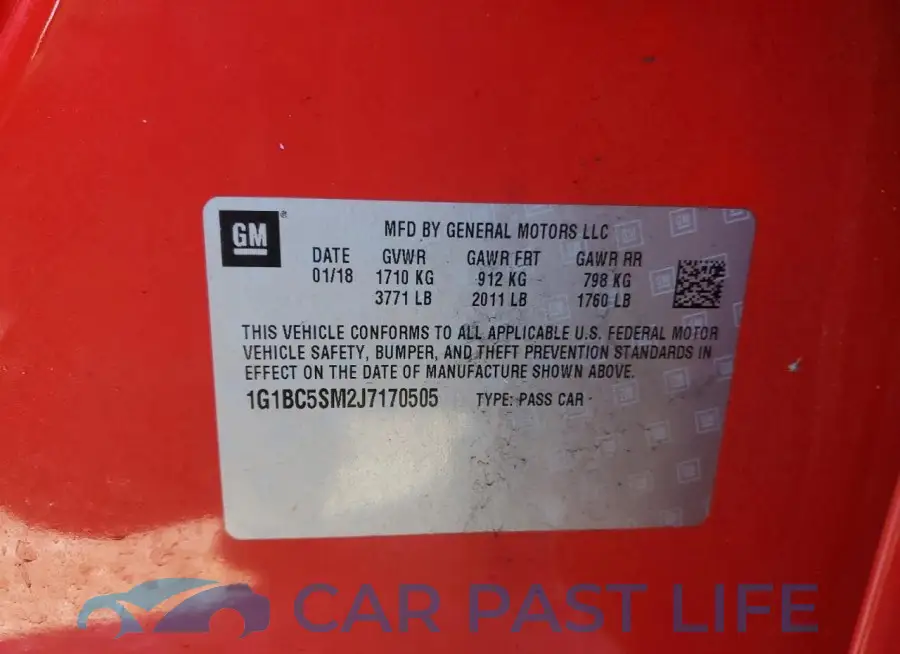 1G1BC5SM2J7170505# 12