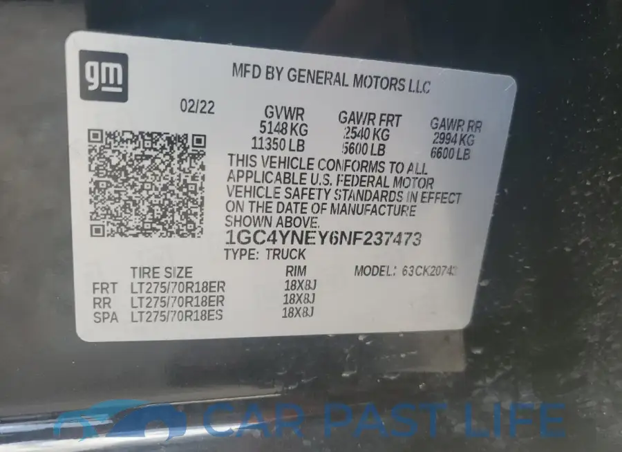 1GC4YNEY6NF237473# 12