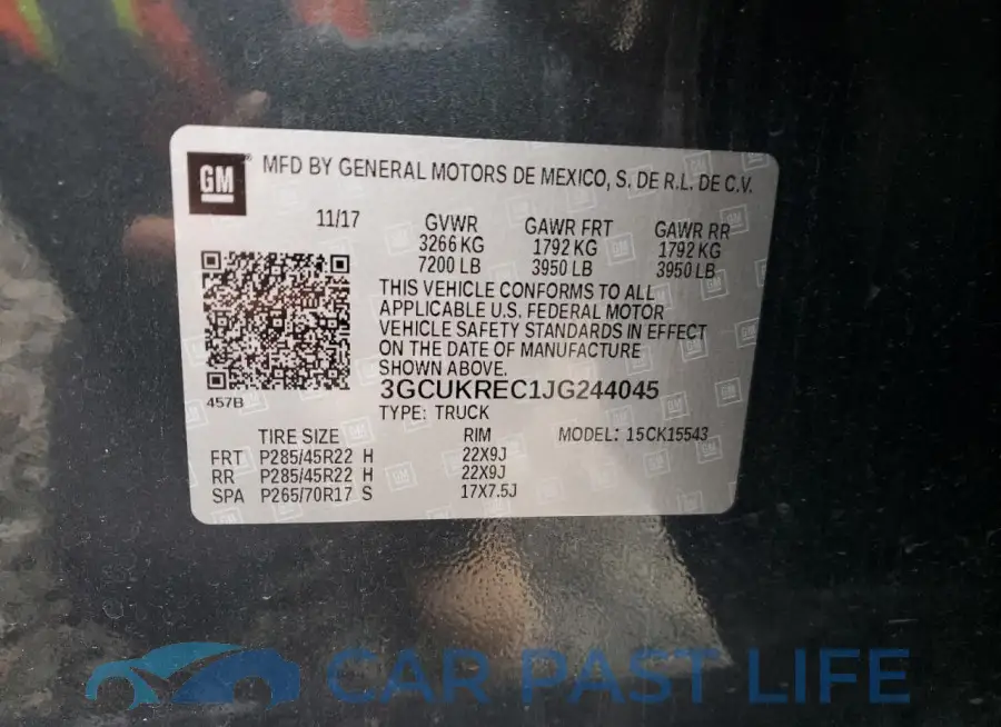 3GCUKREC1JG244045# 12