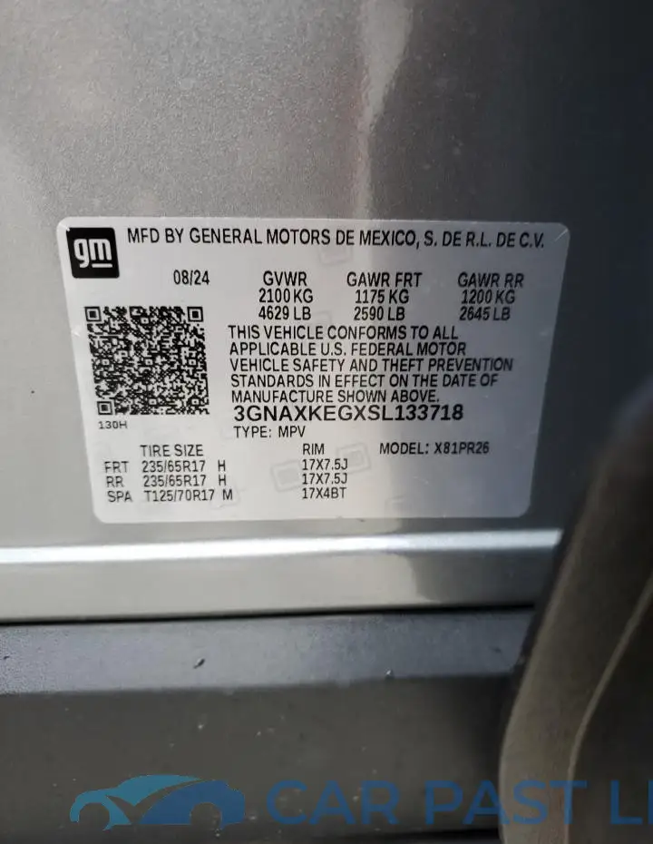 3GNAXKEGXSL133718# 13