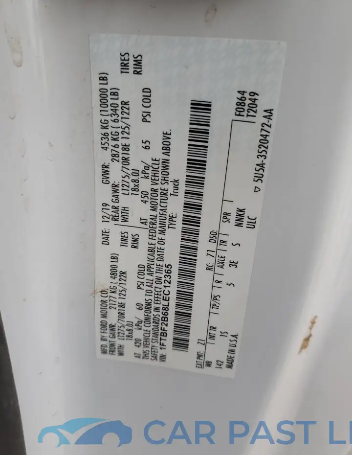 1FTBF2B68LEC12365# 12