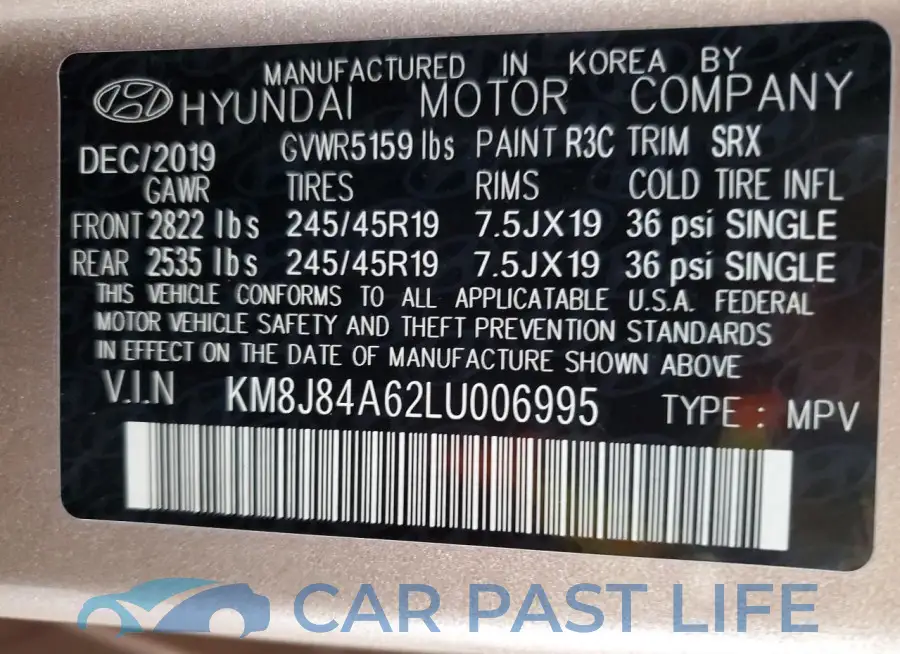KM8J84A62LU006995# 12