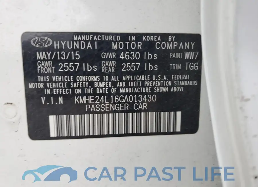 KMHE24L16GA013430# 12