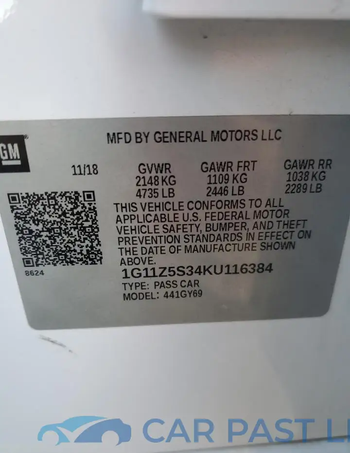 1G11Z5S34KU116384# 13