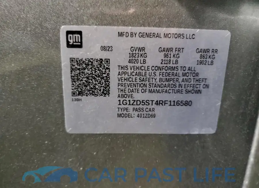 1G1ZD5ST4RF116580# 13